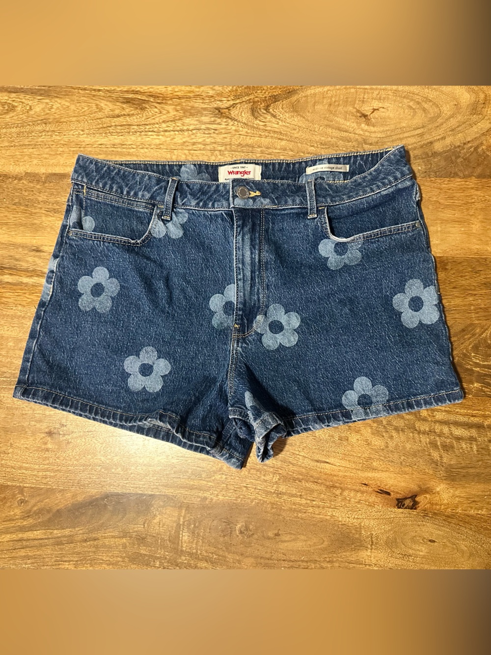 Wrangler Denim Flower Print Shorts